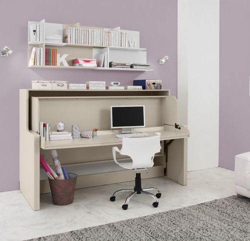 Bureau contemporain - SALVASPAZIO-03 - Corazzin Group - Contract & hotel - en bois / avec étagère / piétement en panneaux