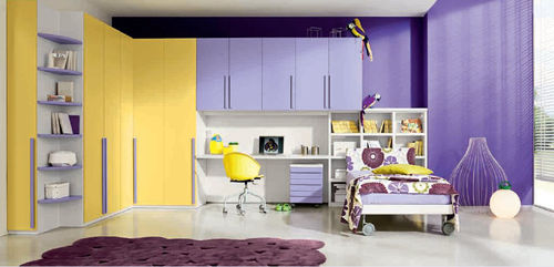 Chambre d'enfant jaune - 05 - Marka Industria Mobili - pour fille