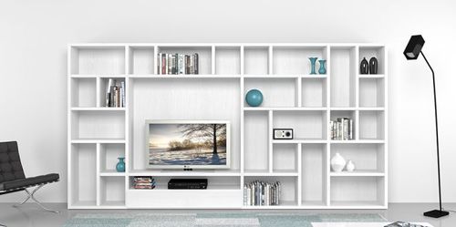 Bibliothèque contemporaine - 7RF5050 - Mobilstella - blanche