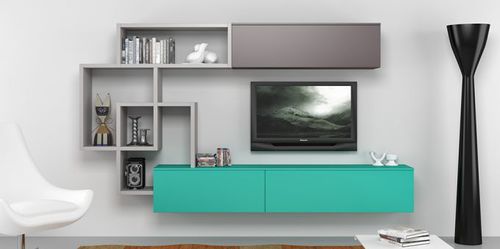 Ensemble TV mural contemporain - 7RF5340 - Mobilstella - en bois