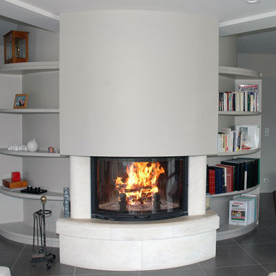 Cheminée à bois - CHAMONIX  - CHEMINEES ET CUISINES JEAN MAGNAN - à gaz / à encastrer / adossée