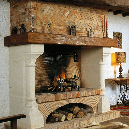 Cheminée à bois - LA POTERIE  - CHEMINEES ET CUISINES JEAN MAGNAN - à gaz / à encastrer / adossée