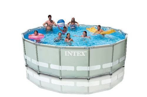 Piscine en panneaux - 28326 - INTEX - d'extérieur / hors-sol / en acier