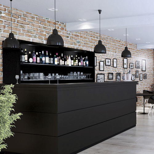 Comptoir de bar - AG021 - POITOUX - en placage de bois / stratifié / en mélaminé