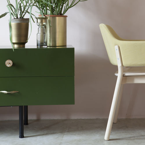 Chaise contemporaine - GAP 494 - TEKHNE S.r.l. - d'intérieur / en bois / tapissée