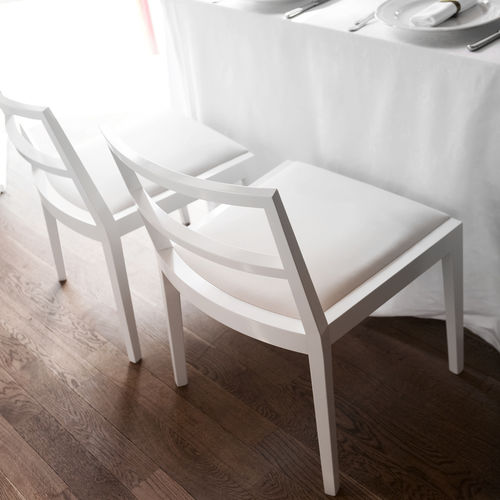 Chaise contemporaine - POURPARLER : 161 - TEKHNE S.r.l. - en bois / tapissée / professionnelle