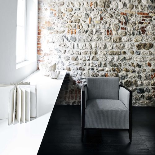 Fauteuil contemporain - WAVES : 201 - TEKHNE S.r.l. - en tissu