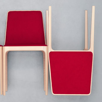 Chaise contemporaine - TIPTAP : 380 - TEKHNE S.r.l. - d'intérieur / en tissu / en cuir