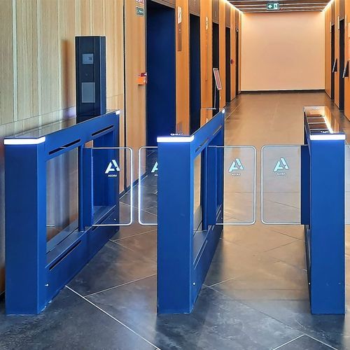 Couloir rapide pour contrôle d'accès automatique - EASYGATE SPD-G - COMINFO - de sécurité / en verre / en acier inoxydable