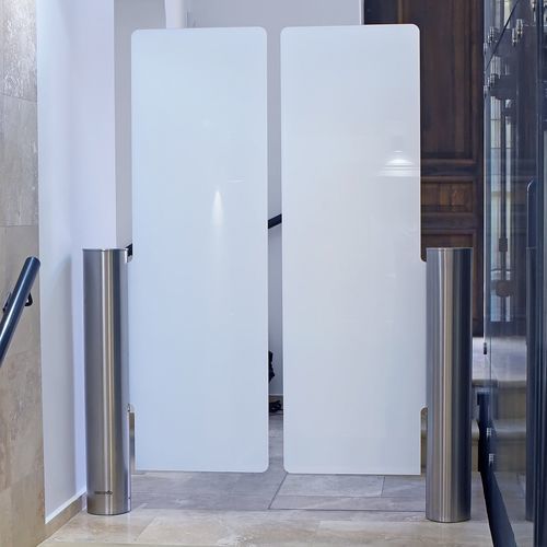 Barrière de contrôle d'accès - PEGAS HG - COMINFO - à pivot / en verre / pour établissement public