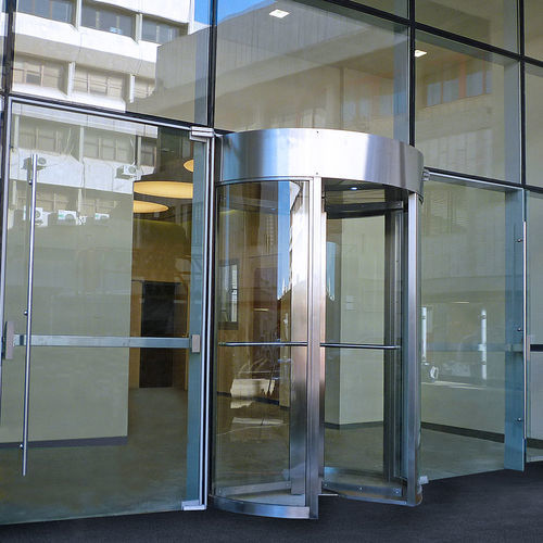 Tourniquet toute hauteur - REXON-GLASS - COMINFO - en acier inoxydable / de sécurité / en verre