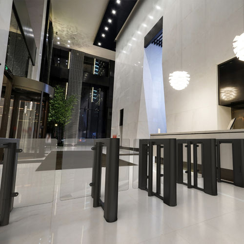 Couloir rapide pour contrôle d'accès automatique - EASYGATE ELITE - COMINFO - de sécurité / en verre / en acier inoxydable