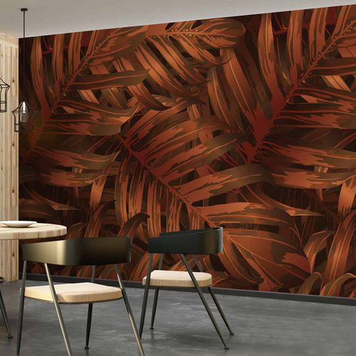Papier peint design original - EXOTIK XT9834 - LGD01 décor mural sur mesure - à motif floral / panoramique / aspect tissu