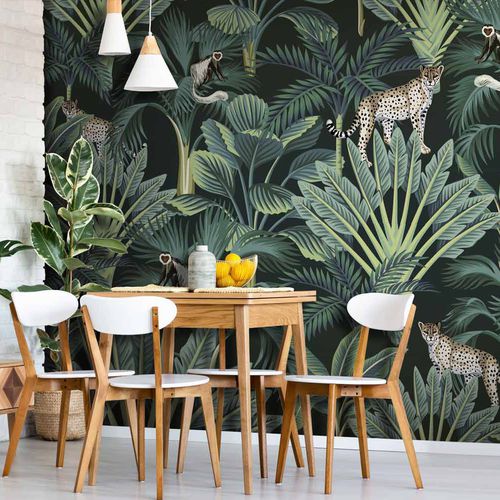 Papier peint contemporain - TROPIK TK2951 - LGD01 décor mural sur mesure - à motif nature / à motif floral / panoramique