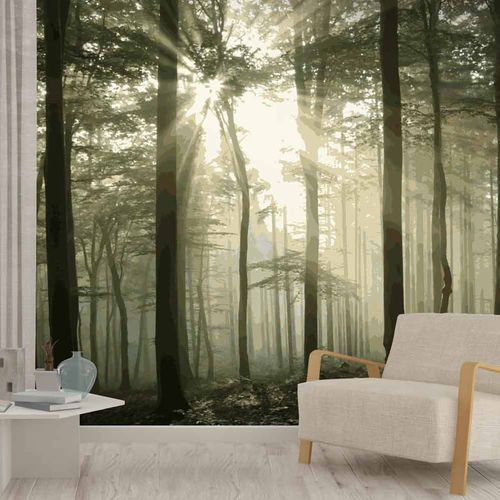 Papier peint contemporain - FURESTA FT1507 - LGD01 décor mural sur mesure - à motif nature / panoramique / aspect tissu