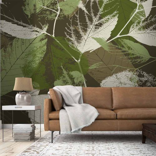 Papier peint contemporain - FEUILLU FU1087 - LGD01 décor mural sur mesure - à motif nature / à motif floral / panoramique