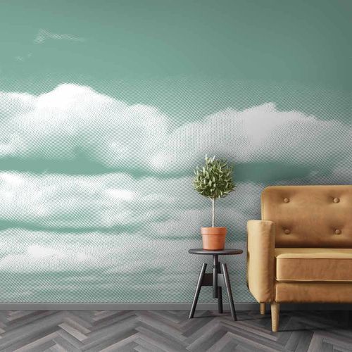 Papier peint design original - CUMULUS CS0905 - LGD01 décor mural sur mesure - panoramique / aspect tissu / couleur personnalisable