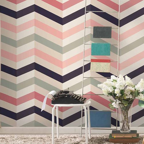 Papier peint design original - CHEVRON CV5230 - LGD01 décor mural sur mesure - panoramique / à motif géométrique / à effet dimensionnel
