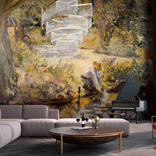 Papier peint classique - BORDS DE LA YÈVRE - LGD01 décor mural sur mesure - à motif nature / tableau de maître / aspect papier peint