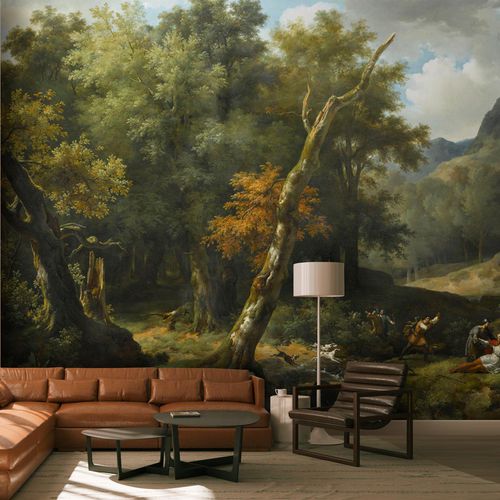 Papier peint classique - CARLOMAN BLESSÉ À MORT - LGD01 décor mural sur mesure - à motif nature / aspect tissu / couleur personnalisable