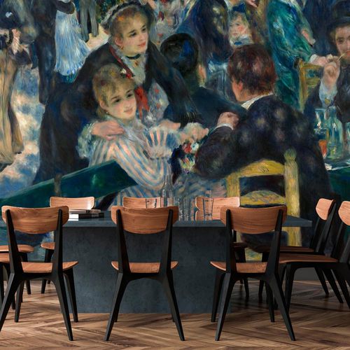 Papier peint classique - BAL DU MOULIN - LGD01 décor mural sur mesure - scène / aspect tissu / couleur personnalisable