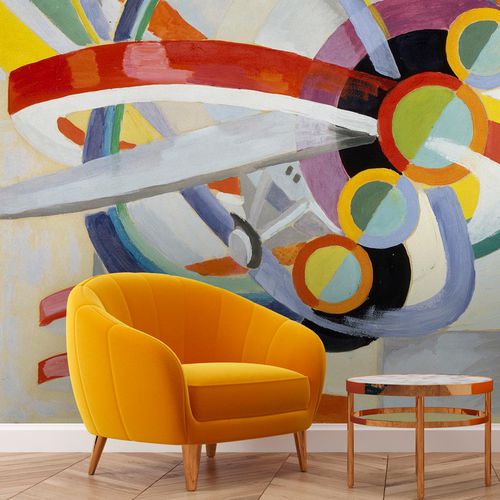 Papier peint classique - HÉLICE ET RYTHME - LGD01 décor mural sur mesure - à motif géométrique / aspect mosaïque / couleur personnalisable