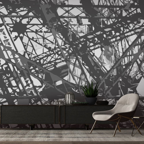 Papier peint contemporain - EIFFEL - LGD01 décor mural sur mesure - panoramique / motif urbain / personnalisable