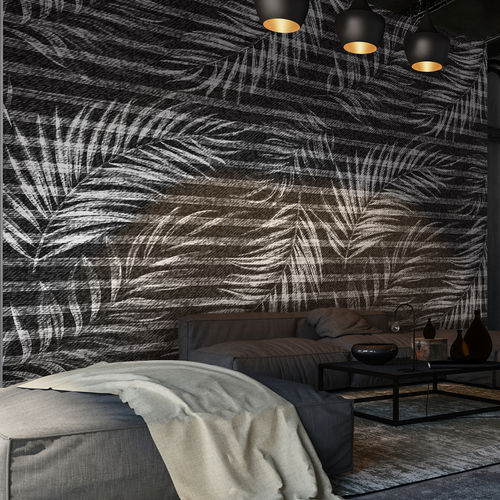 Papier peint contemporain - PALAMA - LGD01 décor mural sur mesure - à motif nature / à motif floral / aspect tissu