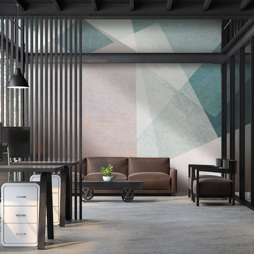 Papier peint contemporain - ELEMA - LGD01 décor mural sur mesure - panoramique / à motif géométrique / aspect tissu