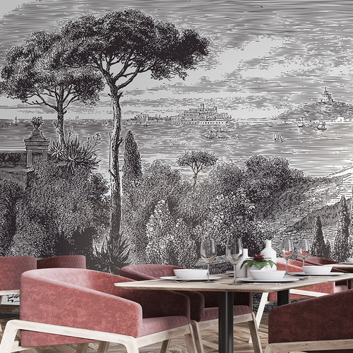 Papier peint contemporain - SICILE SC5627 - LGD01 décor mural sur mesure - à motif nature / panoramique / personnalisable