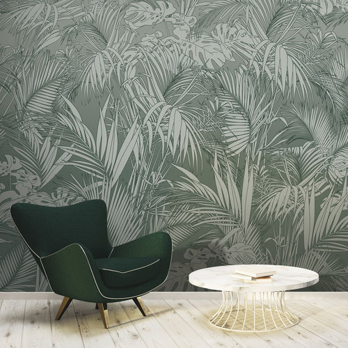 Papier peint contemporain - PALM PL4103 - LGD01 décor mural sur mesure - à motif nature / à motif floral / panoramique