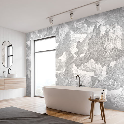 Papier peint contemporain - SUMMA SM1066 - LGD01 décor mural sur mesure - à motif nature / panoramique / gris