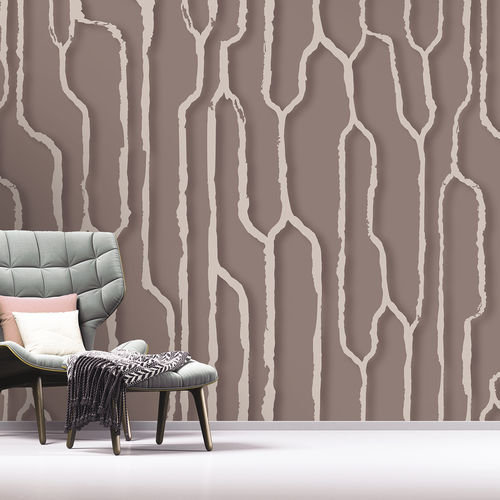 Papier peint contemporain - TRATTU TR1704 - LGD01 décor mural sur mesure - panoramique / à motif géométrique / à rayures