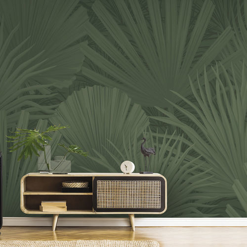 Papier peint design - PALMEA PM1280 - LGD01 décor mural sur mesure - à motif nature / panoramique / vert