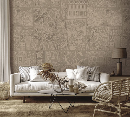 Papier peint contemporain - HONOLULU HN7014 - LGD01 décor mural sur mesure - à motif nature / panoramique / non tissé