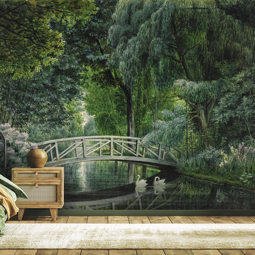 Papier peint de style - VUE DU PONT DE BOIS LGD17-615705 - LGD01 décor mural sur mesure - panoramique / non tissé / lavable