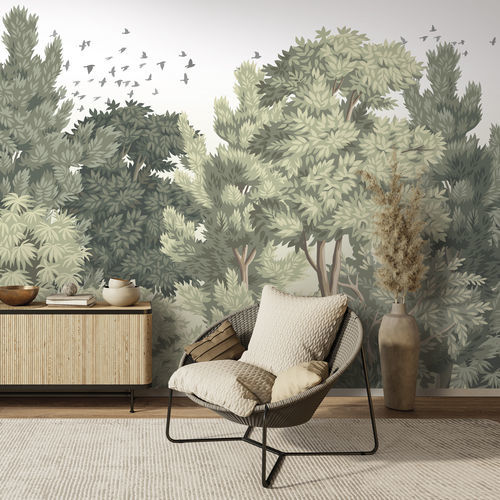 Papier peint contemporain - FEUILLUS - LGD01 décor mural sur mesure - à motif nature / à motif floral / panoramique