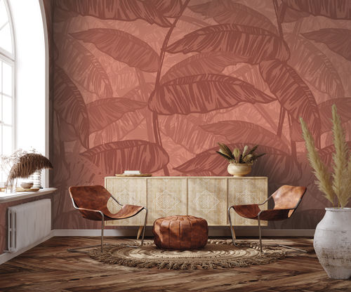 Papier peint design original - FOLIAGE - LGD01 décor mural sur mesure - à motif nature / à motif floral / panoramique