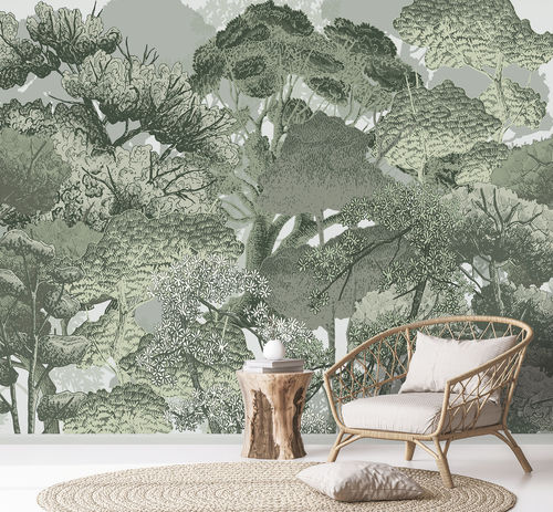 Papier peint contemporain - CANOPEE - LGD01 décor mural sur mesure - à motif nature / à motif floral / panoramique