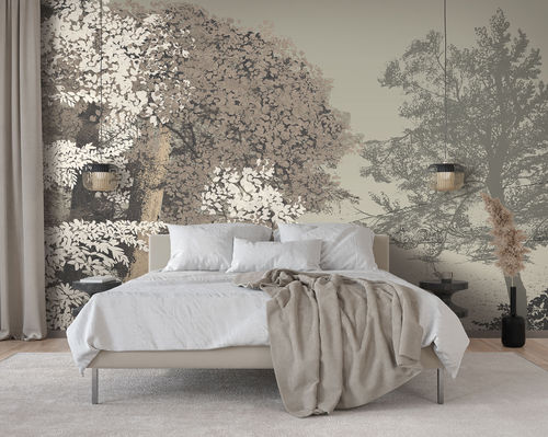 Papier peint de style scandinave - LISIERE - LGD01 décor mural sur mesure - à motif nature / panoramique / personnalisable