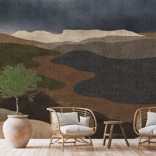 Papier peint contemporain - GOBI - LGD01 décor mural sur mesure - à motif nature / panoramique / aspect papier peint