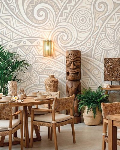 Papier peint contemporain - MANA - LGD01 décor mural sur mesure - à motif nature / floral / panoramique