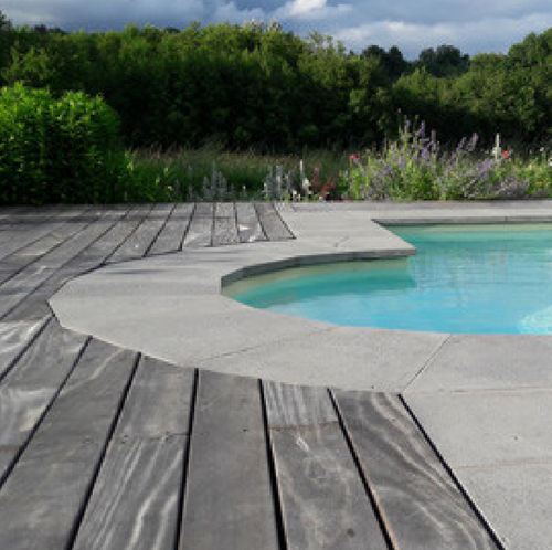 Margelle de piscine en béton - GRÉSÉ - ROUVIERE - grès / antidérapante / d'angle