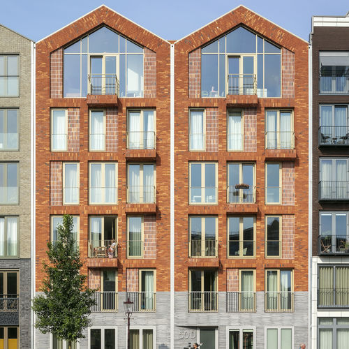 Bardage en briques - D23 - Petersen Tegl - en terracotta / texturé / aspect pierre