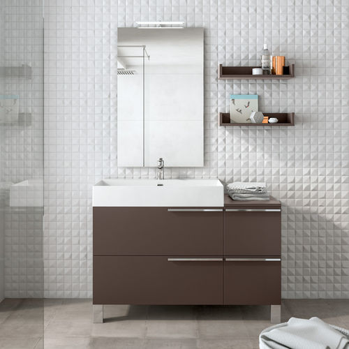 Meuble vasque double - MERCURY - BMT Bagni - à poser / en bois / contemporain
