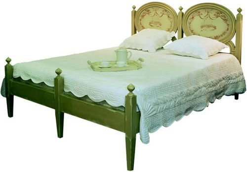 Lit double - FADO - PROVENCE & FILS - classique / en bois / 160x200 cm