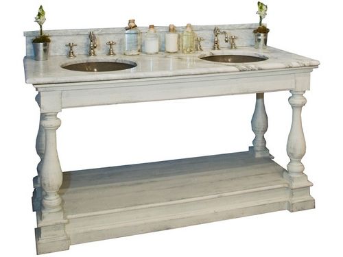 Meuble vasque à poser - BALUSTRES - PROVENCE & FILS - en bois / classique