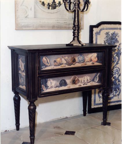 Commode classique - COQUILLAGES - PROVENCE & FILS - en bois / non spécifié / noire