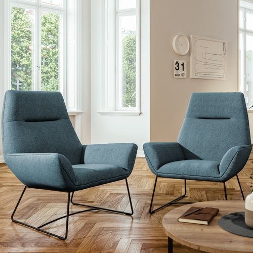 Fauteuil contemporain - LIVORNO - ASSMANN BÜROMÖBEL GMBH & CO. KG - en tissu / en cuir / en fil de métal