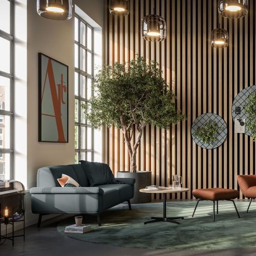 Canapé minimaliste - SALO - ASSMANN BÜROMÖBEL GMBH & CO. KG - en métal / avec accoudoirs / tapissé